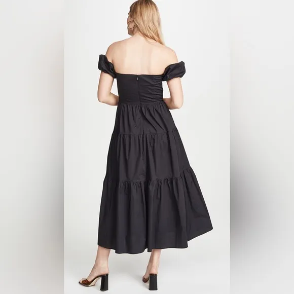 STAUD Elio Dress in Black