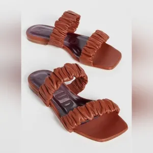 Staud Women's Maya Ruched Slide Sandal Size 39/US 9