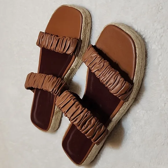 Staud Women's Maya Ruched Slide Sandal Size 39/US 9