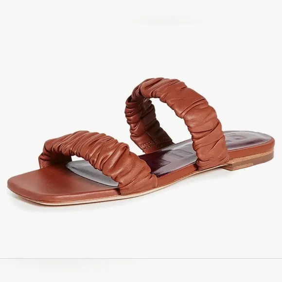 Staud Women's Maya Ruched Slide Sandal Size 39/US 9
