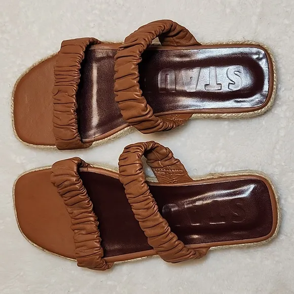 Staud Women's Maya Ruched Slide Sandal Size 39/US 9