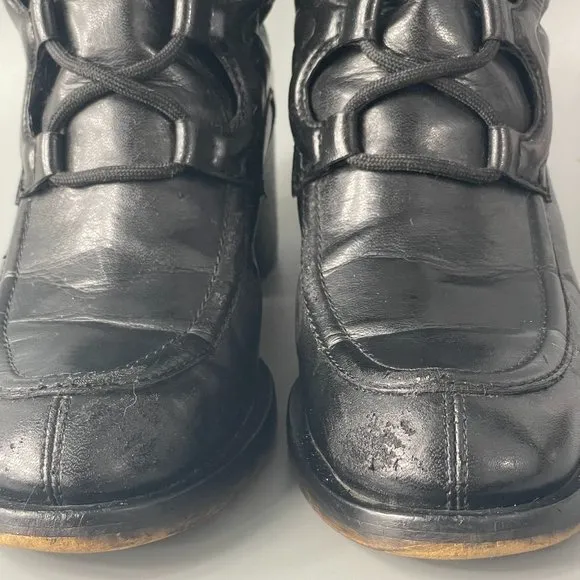 Stella McCartney Vegan Leather Lace-up Boots, Size 38
