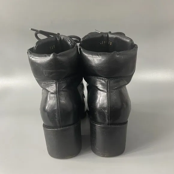 Stella McCartney Vegan Leather Lace-up Boots, Size 38