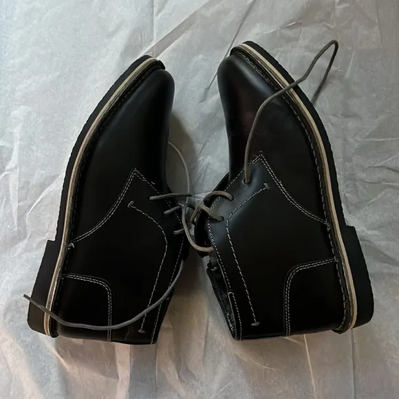 Steve Madden Boys' Harkeen Leather Lace-Up Boots