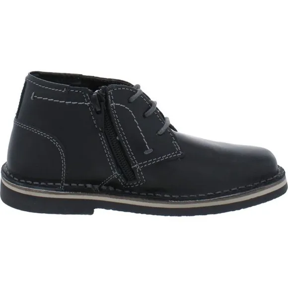 Steve Madden Boys' Harkeen Leather Lace-Up Boots