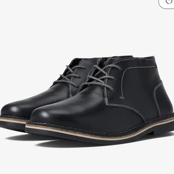 Steve Madden Boys' Harkeen Leather Lace-Up Boots