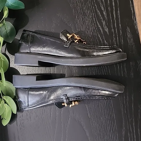 STEVE MADDEN Karmine Chunky Loafers 10 Textured Leather Lug Sole Horsebit Buckle
