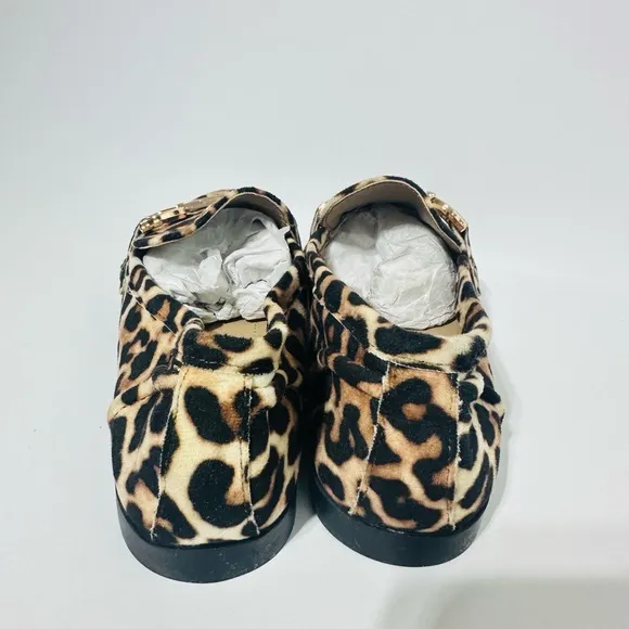 Steve Madden Mule Loafer Slip-On Women 5 Leopard Gold Horsebit Y2K Carinne Brown