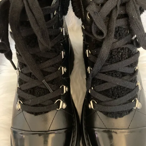 Steve Madden Reyes Black Women's Lace-Up Boots