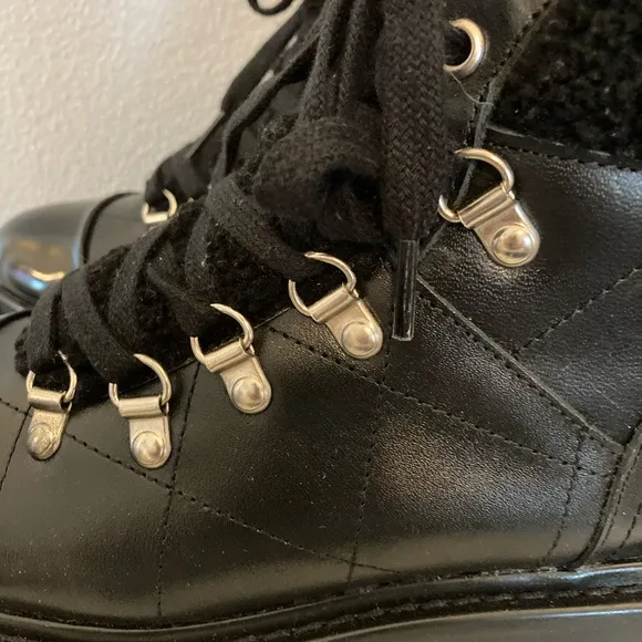 Steve Madden Reyes Black Women's Lace-Up Boots