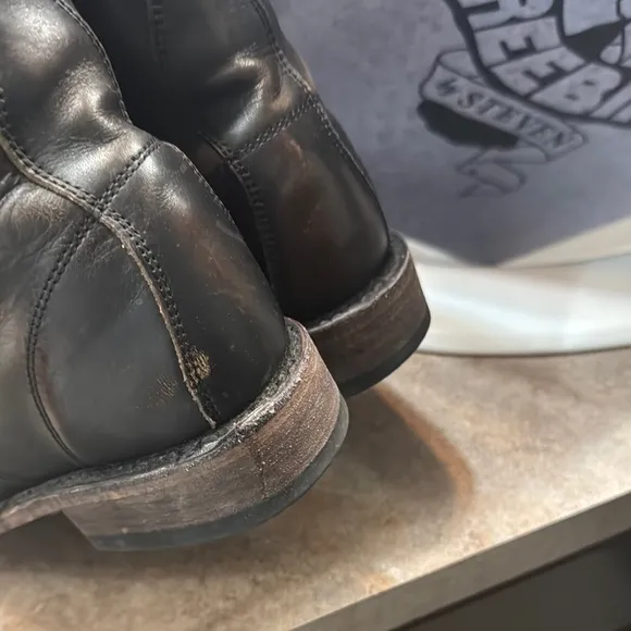 Steven by Steve Madden Brown Leather Boots