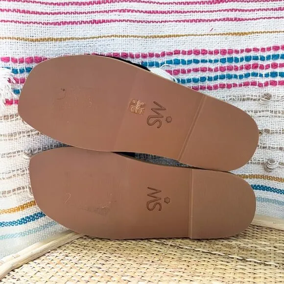 Stuart Weitzman Cammy Shearling-Strap Slide Sandals Women’s Size 6.5