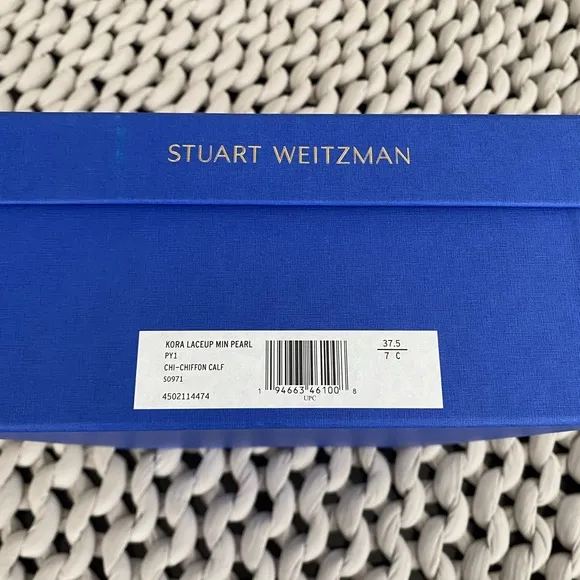 Stuart Weitzman Kora Sandals Flats Size 7.5 Lace Up Gladiator Caged Seashell NWT