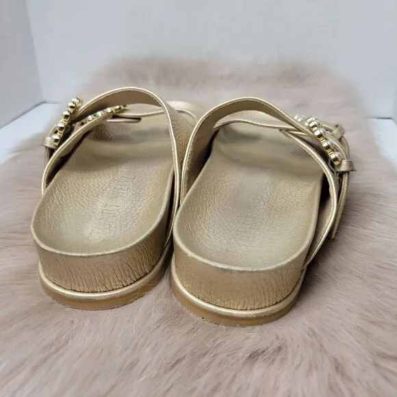 Stuart Weitzman Women’s Piper Metallic Slide Sandals Size 6