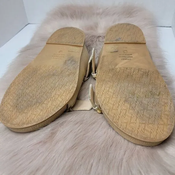 Stuart Weitzman Women’s Piper Metallic Slide Sandals Size 6