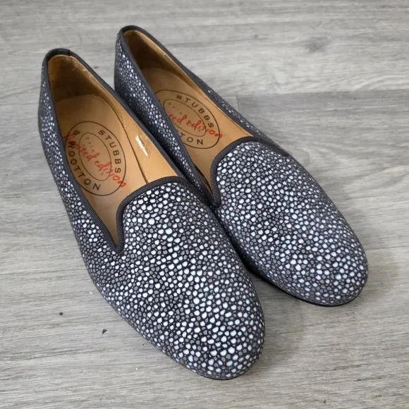 Stubbs &amp; Wootton Limited Edition Stingray Loafers Slip On Shoes Size 8