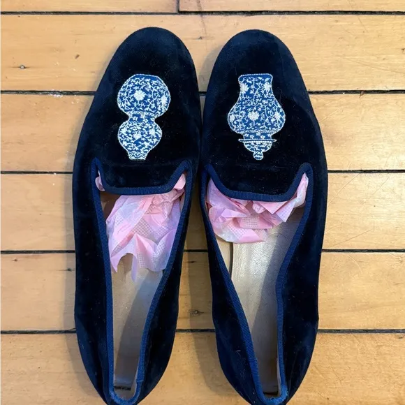 Stubbs &amp; Wootton Navy &amp; White Loafers - Size Women’s 7.5