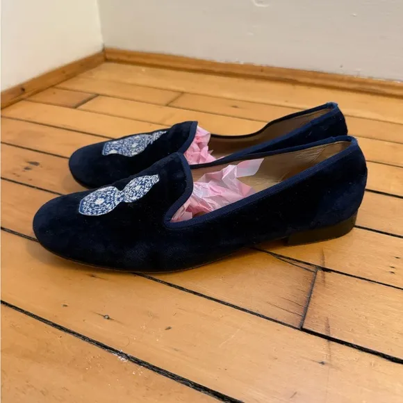 Stubbs &amp; Wootton Navy &amp; White Loafers - Size Women’s 7.5