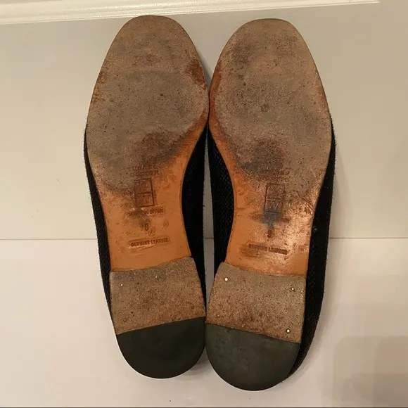 STUBBS &amp; WOOTTON SHOES FLATS LOAFERS BLACK LEATHER HANDMADE SPAIN Size 9