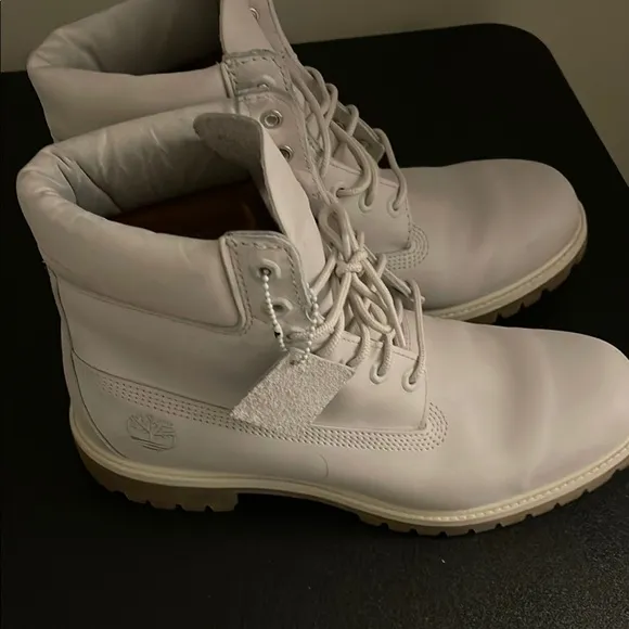 Stylish White Lace-Up Boots