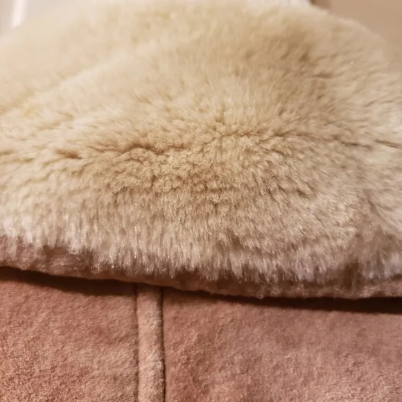 Synergy Ventage Suede Jacket with Faux Fur Lining