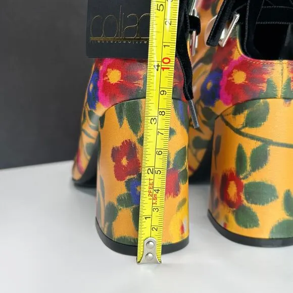 Tanya Taylor X Coliac Kimono Printed Marta Floral Boots Marig Women 38/7.5 NWB