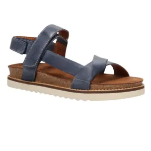 Taos Sideways Dark Blue Leather Sandals, Size 7-7.5 (Euro size 38), Comfortable