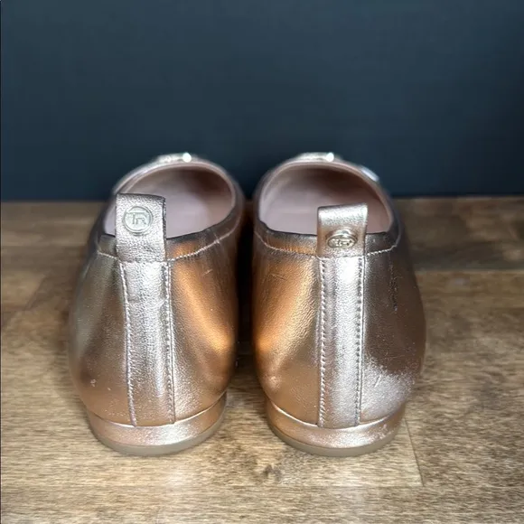 Taryn Rose - Rose Gold Flats with Metallic Accents Size 10.5