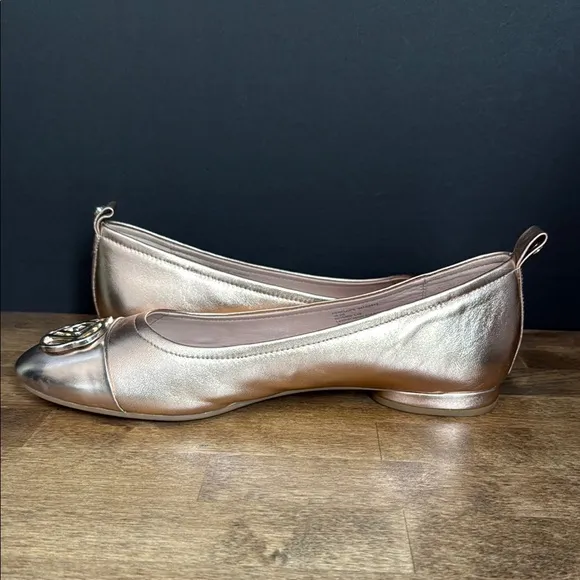 Taryn Rose - Rose Gold Flats with Metallic Accents Size 10.5