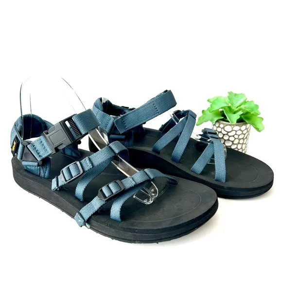 Teva Alp Premier Sandal Navy Blue Black Ankle Strap Hiking Size 9