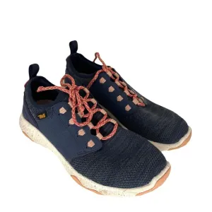 Teva Arrowood 2 Knit Trail Sneakers Womens Size 8.5 Navy Blue Peach Pre Owned