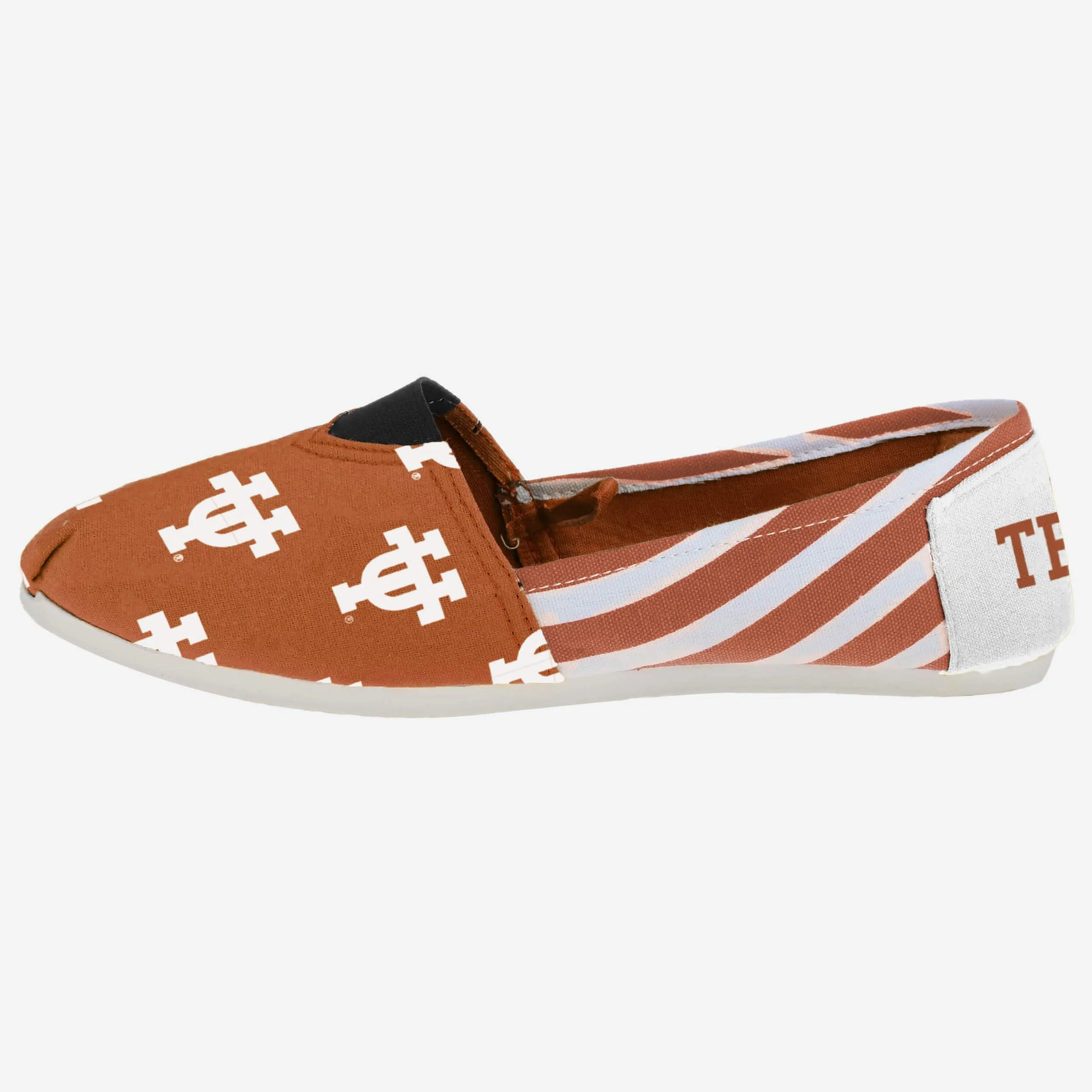 Texas Longhorns Womens Stripe Canvas Shoe
