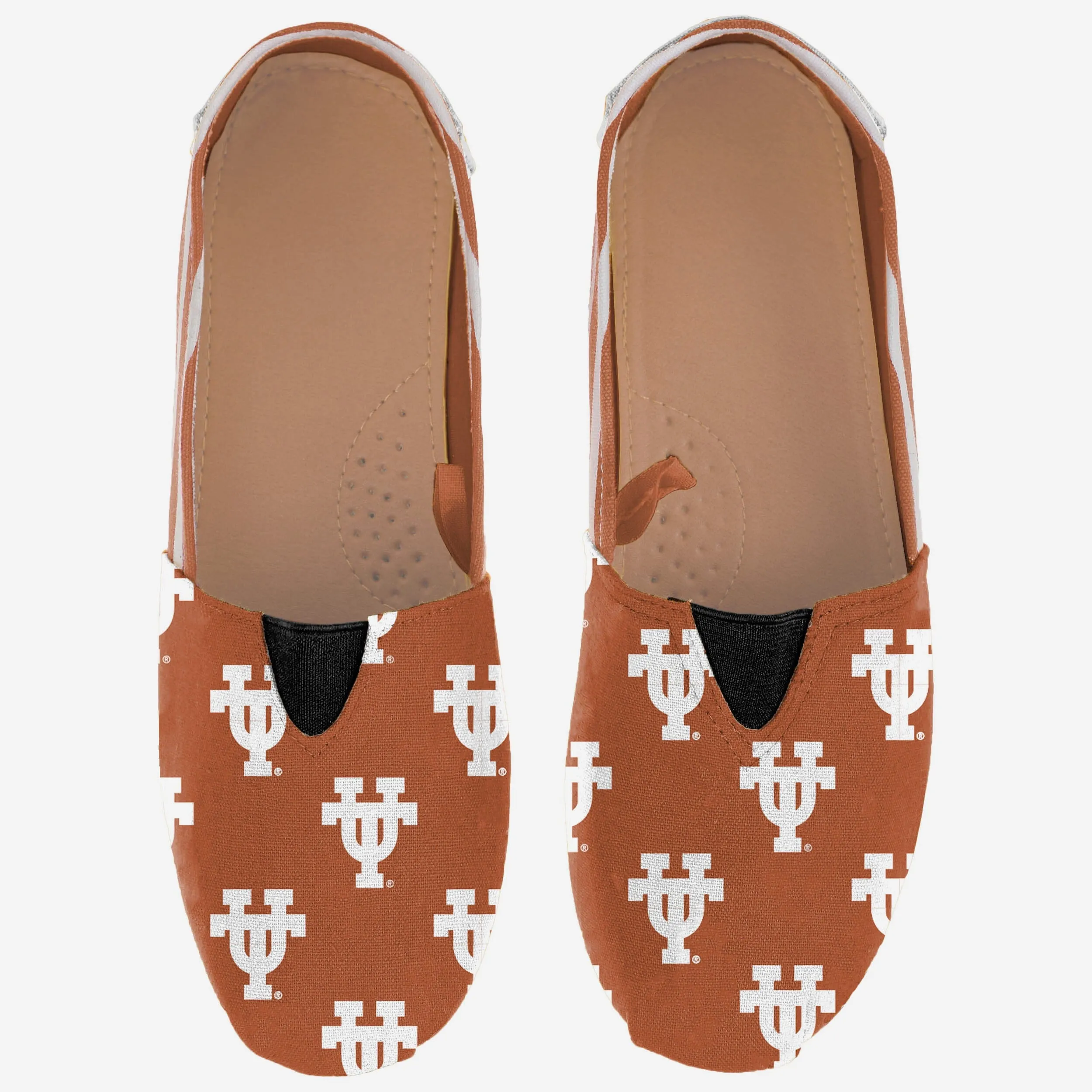 Texas Longhorns Womens Stripe Canvas Shoe