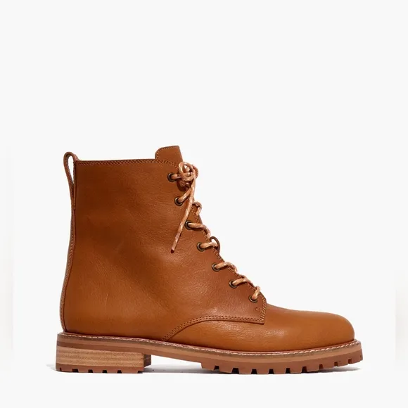 The Clair Lace-Up Boot in English Saddle Leather