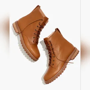 The Clair Lace-Up Boot in English Saddle Leather