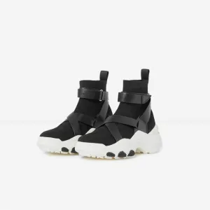 The Kooples Black Slick Wedge High-Top Sneakers