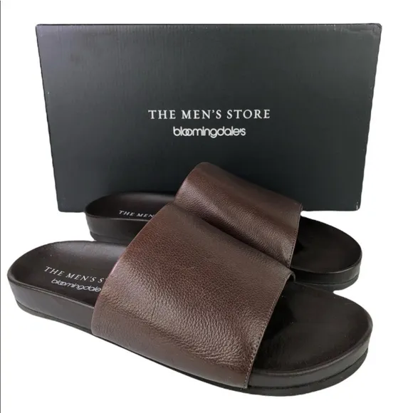 The Men’s Store Bloomingdales Smith Slide Brown Sandals