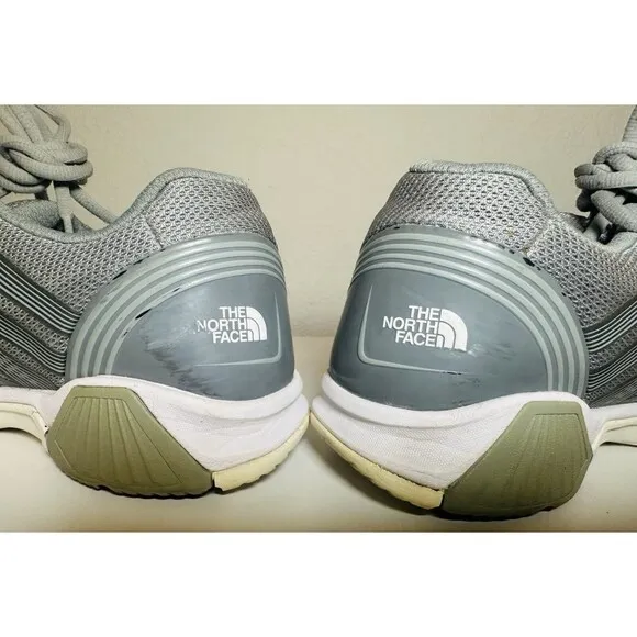 The North Face Litewave Ampere II Gull Gray White Sneakers Shoes Men's 10