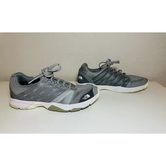 The North Face Litewave Ampere II Gull Gray White Sneakers Shoes Men's 10