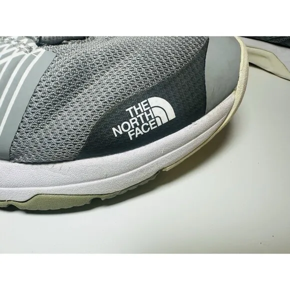 The North Face Litewave Ampere II Gull Gray White Sneakers Shoes Men's 10