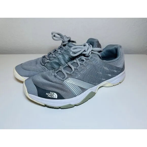 The North Face Litewave Ampere II Gull Gray White Sneakers Shoes Men's 10
