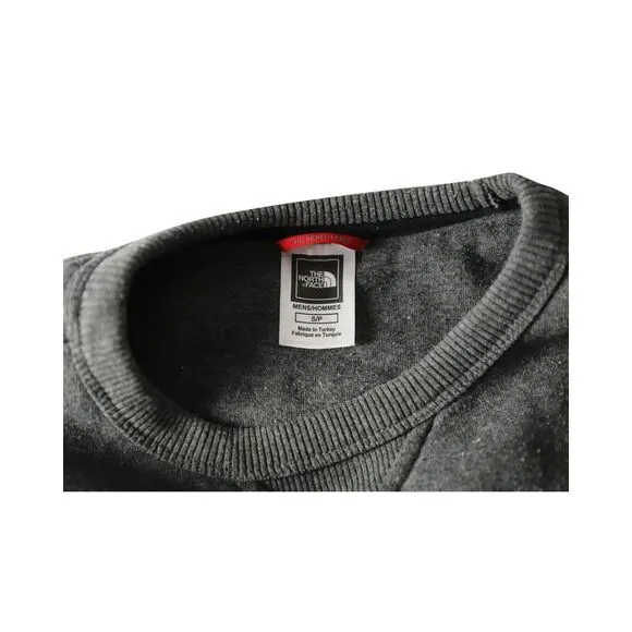 The North Face Men's Drew Peak Embroidered Logo Crewneck Sweatshirt in Grey