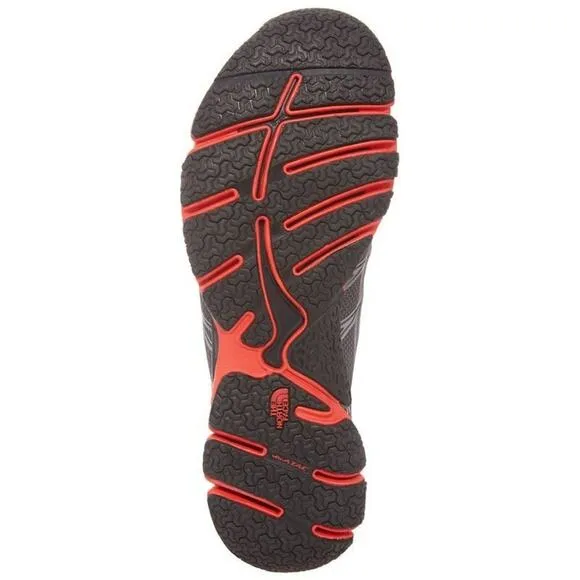 The North FaceMen's Litewave Ampere Monument Grey/ Fiery Red Size 11