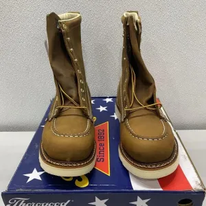 Thorogood 8&quot; Steel Toe Work Boots – Crazy Horse Brown Men’s Size 9.5D –