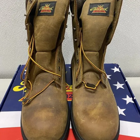 Thorogood Genesis Series 8&quot; Waterproof Work Boots – Chestnut Men’s Size 10EE –