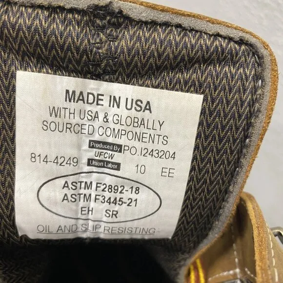 Thorogood Genesis Series 8&quot; Waterproof Work Boots – Chestnut Men’s Size 10EE –
