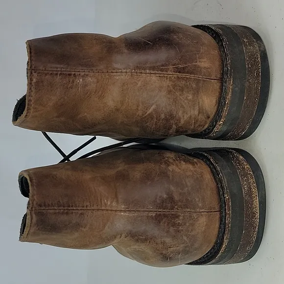 Thursday Brown Leather Lace Up Women's Ankle Boots