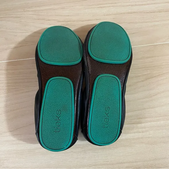 Tieks Classic Matte Black Flats Shoes Rounded Toe Sz 9 Minimalist Versatile