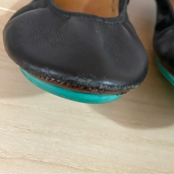 Tieks Classic Matte Black Flats Shoes Rounded Toe Sz 9 Minimalist Versatile