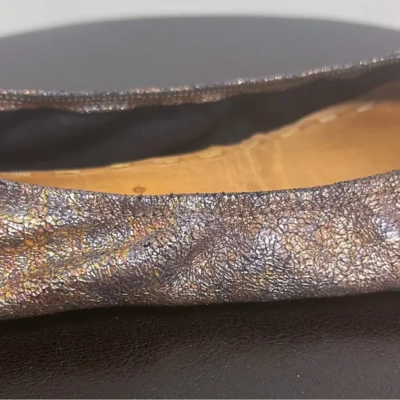 Tieks Lovestruck Metallic Iridescent Foil Black Base Crackled Ballet Flats 12